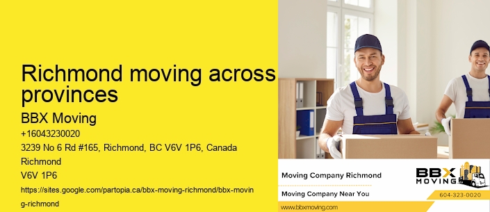 Richmond moving across provinces