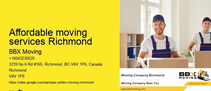Affordable moving services Richmond