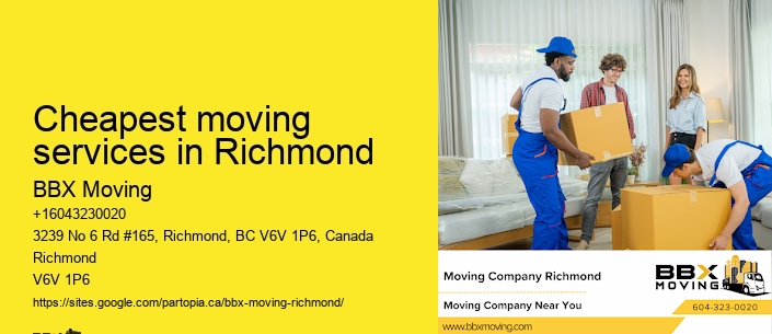 Cheapest moving services in Richmond