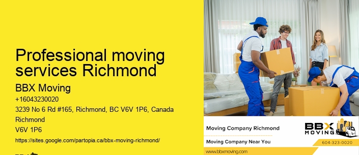 Professional moving services Richmond