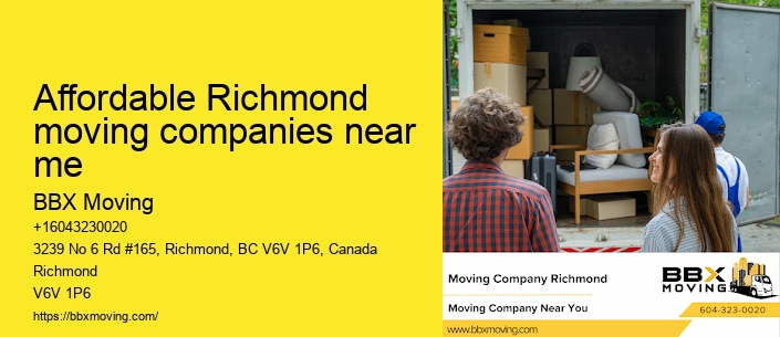 Affordable Richmond moving companies near me
