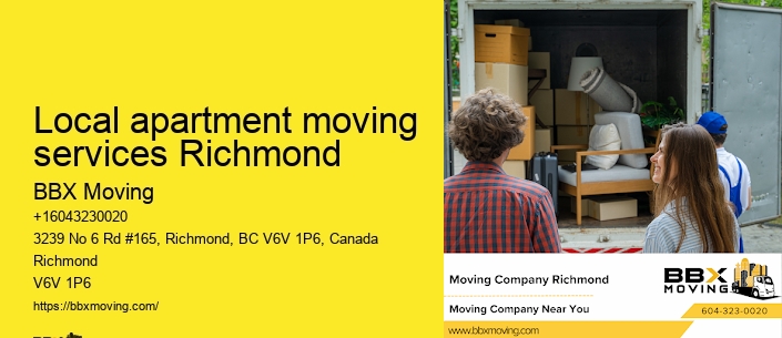 Local apartment moving services Richmond