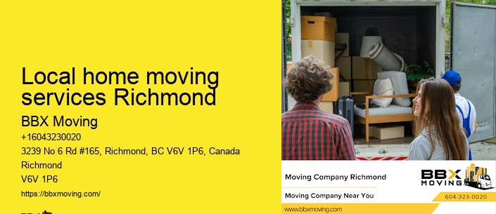 Local home moving services Richmond