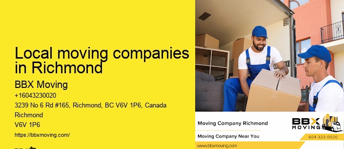 Local moving companies in Richmond