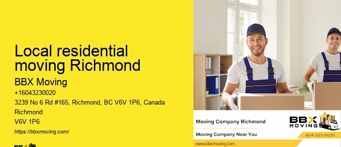 Local residential moving Richmond
