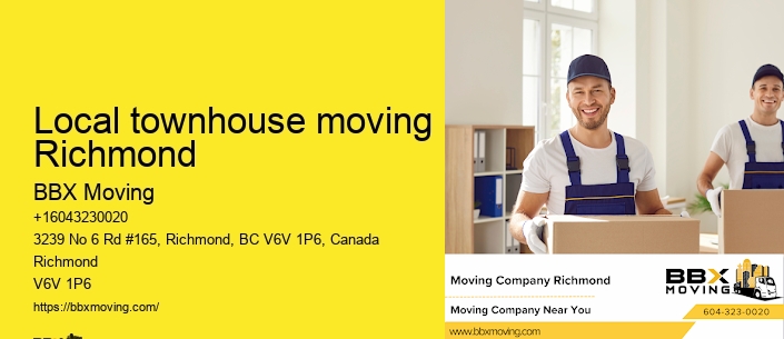 Local townhouse moving Richmond