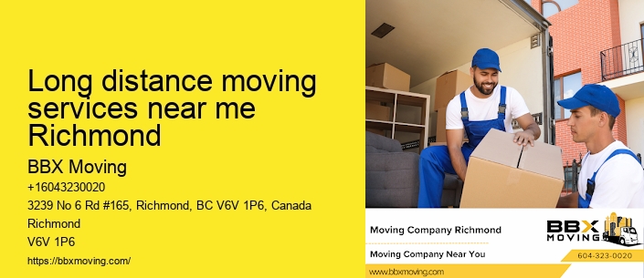 Long distance moving services near me Richmond