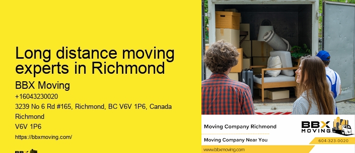 Long distance moving experts in Richmond