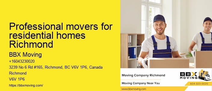 Professional movers for residential homes Richmond