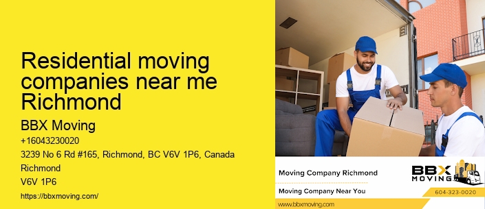 Residential moving companies near me Richmond
