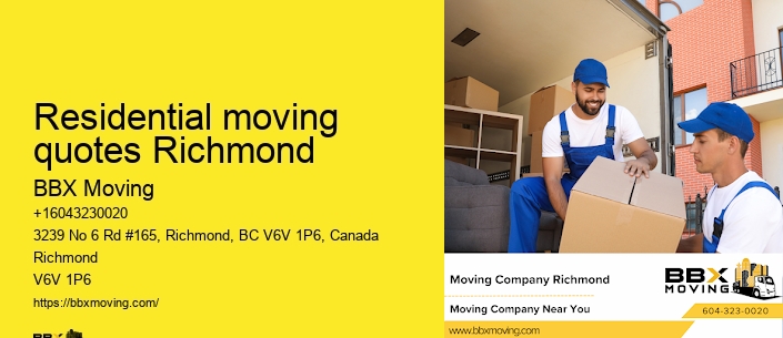 Residential moving quotes Richmond
