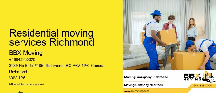 Residential moving services Richmond