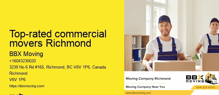 Top-rated commercial movers Richmond