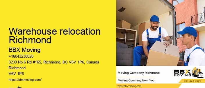 Warehouse relocation Richmond