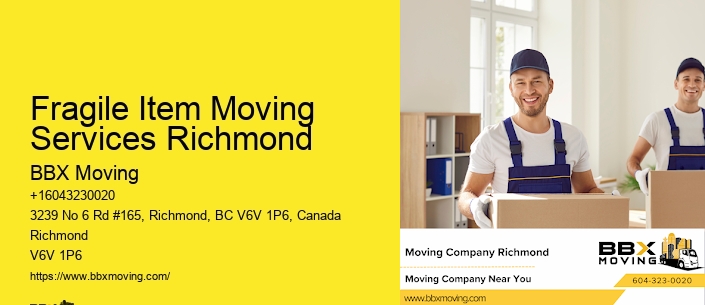 Fragile Item Moving Services Richmond