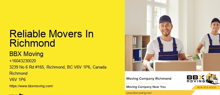 Reliable Movers In Richmond