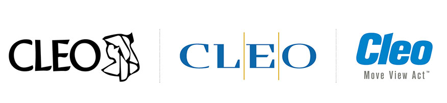 Cleo's Logos Over Time Throughout Cleo's dynamic history, the core competencies of the company remain unchanged.