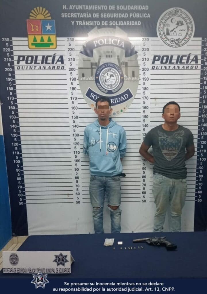 Entraban a robar a las casas en Playa del Carmen con una réplica de arma de fuego, ahora rendirán cuentas a la justicia