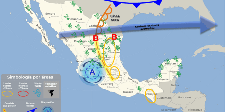 Probabilidad de lluvia por la tarde en Quintana Roo