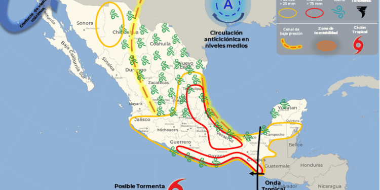 Chubascos intermitentes en Quintana Roo