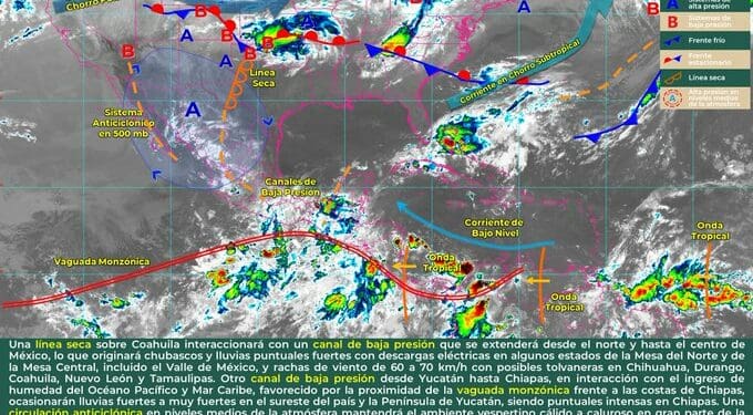 Lluvias matutinas en sur de Quintana Roo