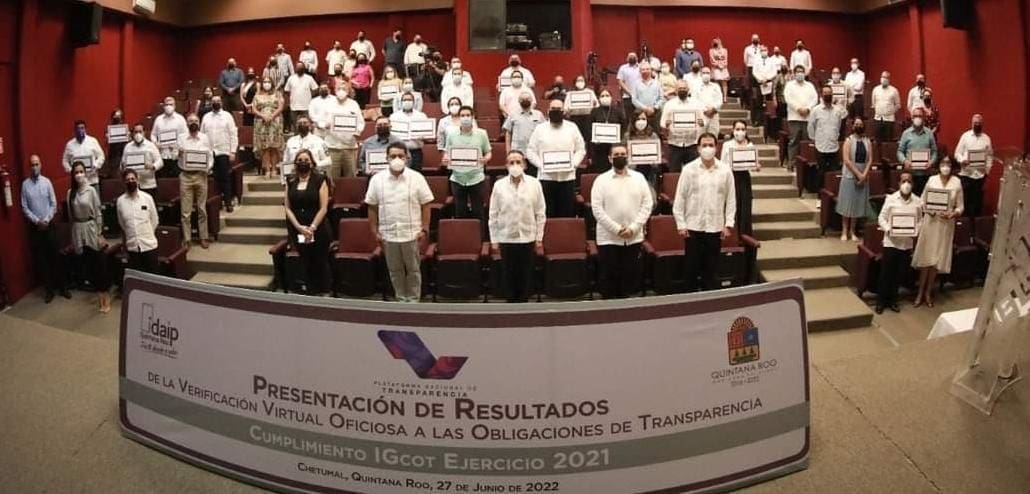 Reconocen al Partido Verde Quintana Roo por sus buenas prácticas en materia de transparencia