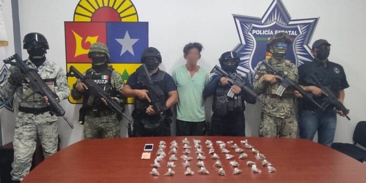 Sin tregua contra el narcomenudeo detienen en Tulum a otro presunto distribuidor de estupefacientes