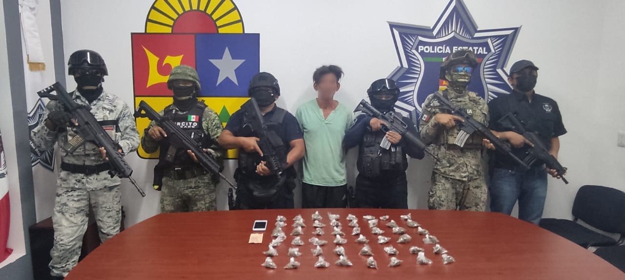 Sin tregua contra el narcomenudeo detienen en Tulum a otro presunto distribuidor de estupefacientes