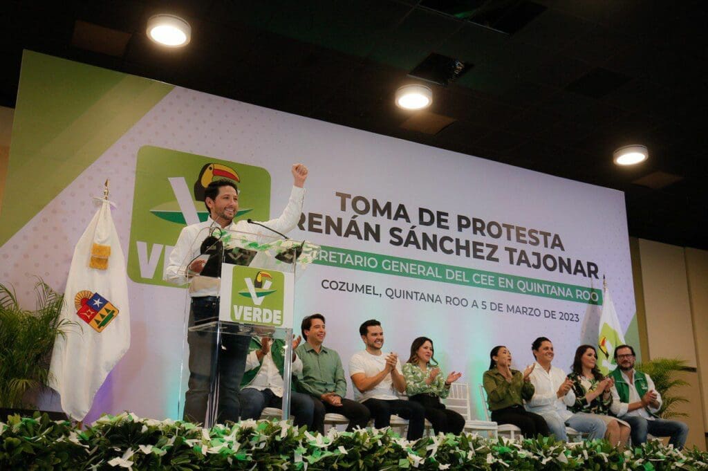 Convoca a la Unidad Renán Sánchez Tajonar al rendir protesta como dirigente del Partido Verde en Quintana Roo
