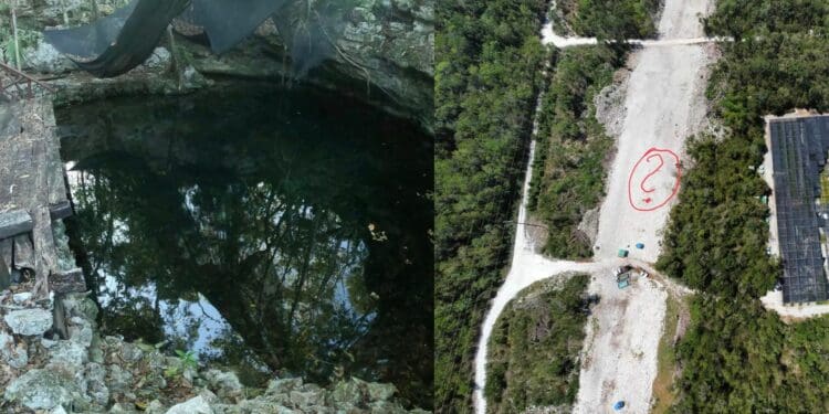 Por trabajos del Tren Maya, tapan cenote milenario con piedras