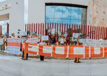 Grupos ambientalistas protestan en Mérida contra el Tren Maya; piden a jueces 'prevenir desastre ambiental'