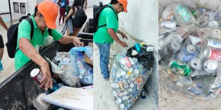 Obligan a pepenadores a usar bolsas transparentes, ante robo de mochilas en playas