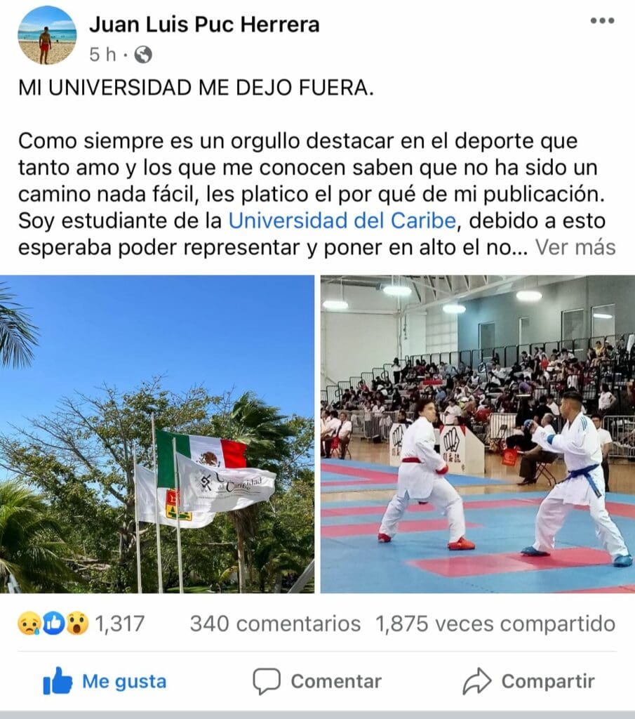 Relega Unicaribe a atleta de alto rendimiento

