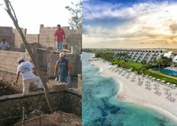 Quintana Roo Constructores de un destino turístico de clase mundial: así celebran los albañiles el día de la Santa Cruz en Playa del Carmen