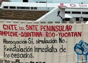 Se suman integrantes del CNTE en Quintana Roo a paro nacional para exigir reinstalación de docentes cesados