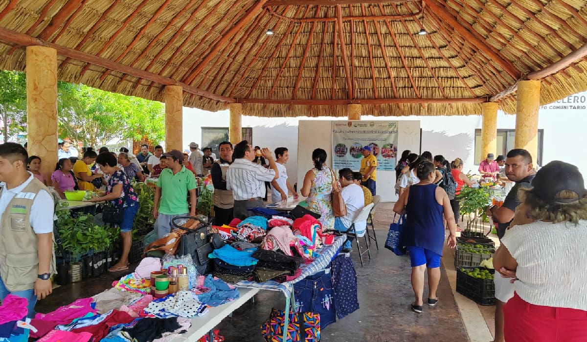 Ofertan agricultores de José María Morelos sus productos en ‘tianguis’ de Sembrando Vida