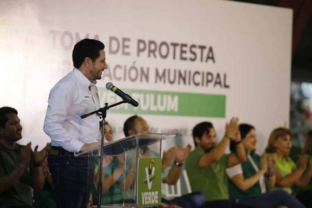 La unidad es la clave para consolidar al PVEM en Tulum y QRoo, destaca Renán Sánchez al tomar protesta a Christian Moguel como líder municipal
