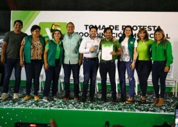 La unidad es la clave para consolidar al PVEM en Tulum y QRoo, destaca Renán Sánchez al tomar protesta a Christian Moguel como líder municipal