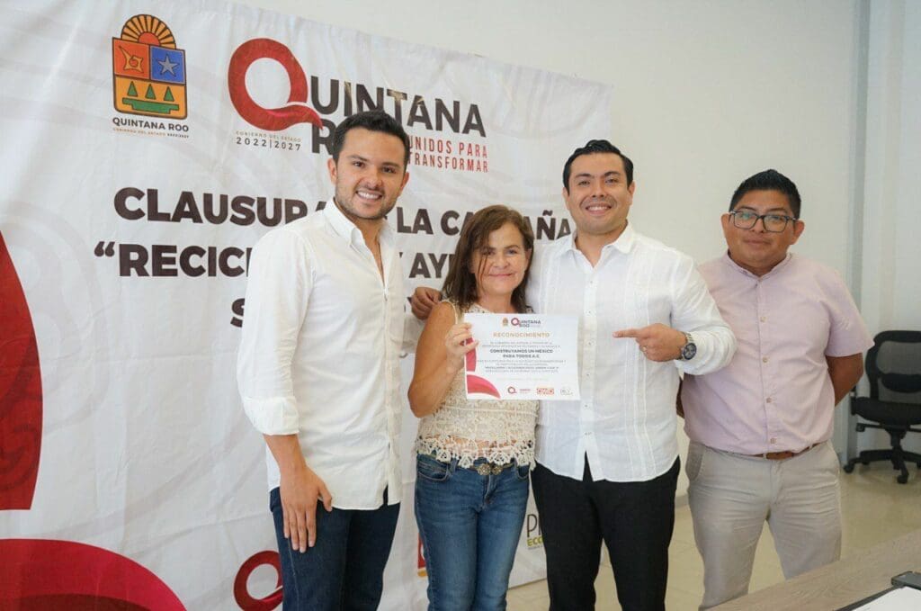 Encabeza Pablo Bustamante clausura de la campaña ‘Reciclando y Ayudando’, en Cancún