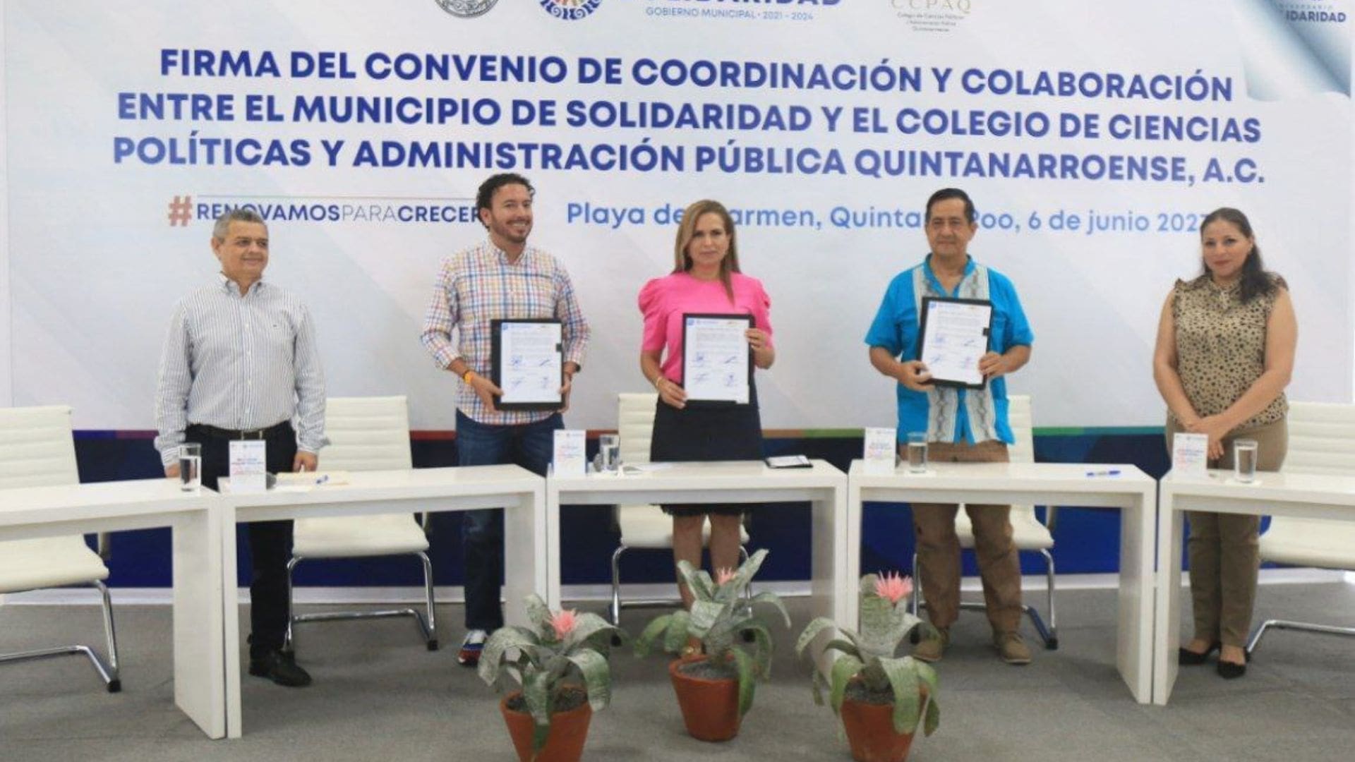 Lili Campos firma convenio para mejorar el servicio público