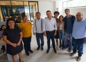Destaca Pablo Bustamante que, de la mano con la juventud cancunense, se construye el Bienestar