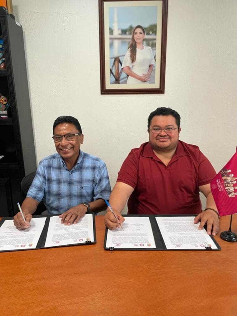 La Fundación de Parques y Museos y SEQ firman convenio para pintar fachadas de escuelas públicas de Cozumel