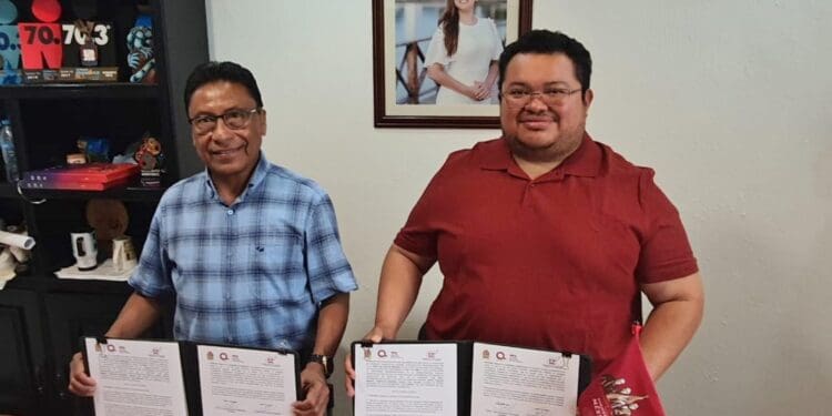 La Fundación de Parques y Museos y SEQ firman convenio para pintar fachadas de escuelas públicas de Cozumel