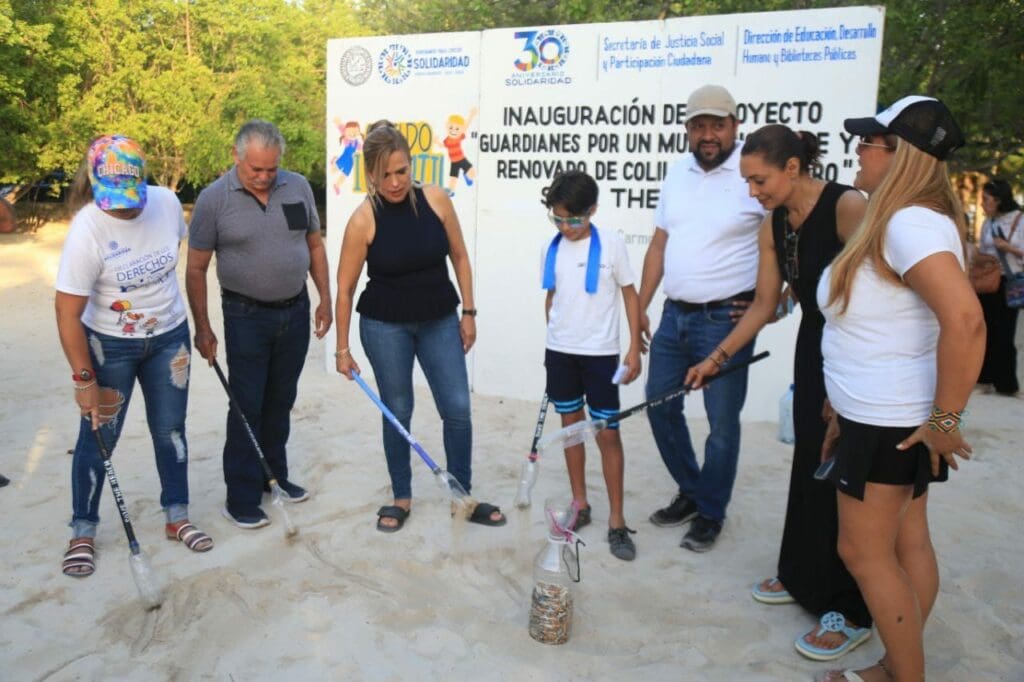 Lili Campos y Cabildo infantil invitan a los ciudadanos a mantener limpias las playas de colillas de cigarro