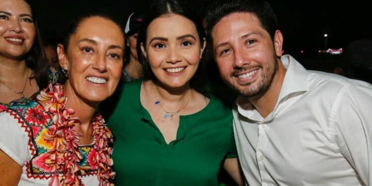 Acompaña Renán Sánchez a Claudia Sheinbaum en su gira por Quintana Roo