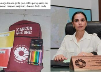 Pésima calidad: Mochilas que Ana Paty Peralta dio a niños de Cancún se rompen en el primer día de uso