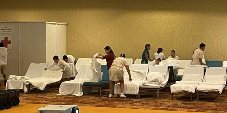 Realizan simulacro en Cancún de huracán categoría 3 en el Día Nacional de Protección Civil
