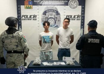 Detienen a dos personas en Solidaridad con posibles narcóticos y a otro sujeto por abuso sexual