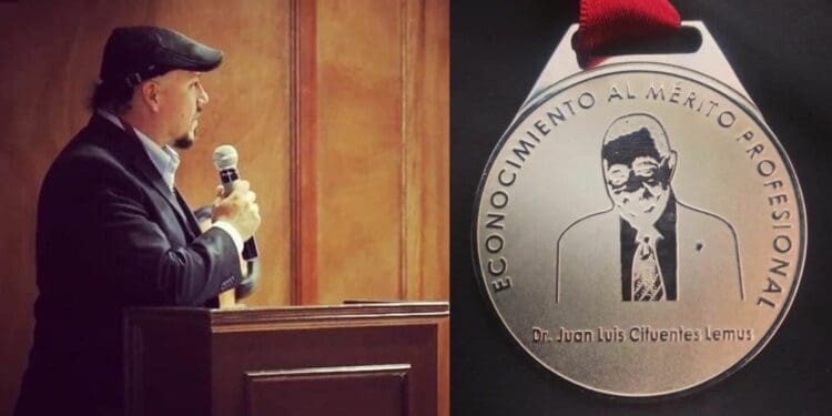 Roberto Rojo, activista contra el Tren Maya, recibió la medalla "Luis Cifuentes Lemus" por su destacada labor en la divulgación científica