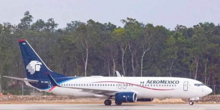 Aterriza vuelo de prueba de Aeroméxico en el Aeropuerto de Tulum “Felipe Carrillo Puerto”